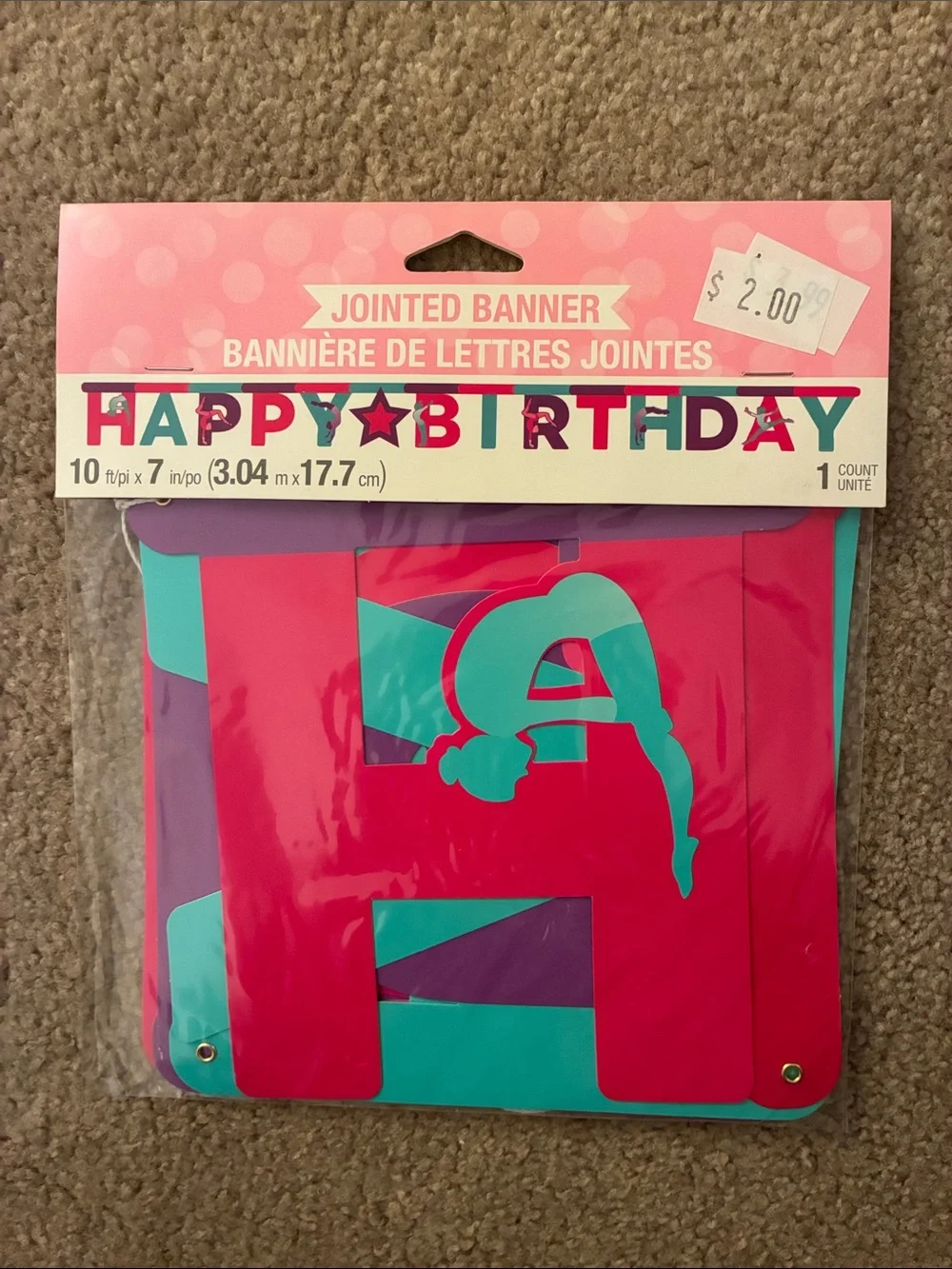 Girl’s Gymnastics Happy Birthday Party Supplies - 11 Pieces